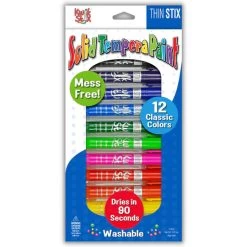 Thin Solid Tempera Paint Stix | Classic | Set Of 12