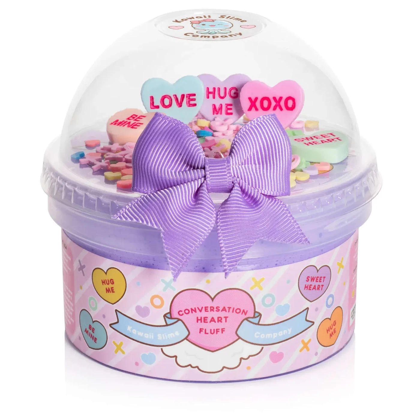 Conversation Heart Fluff Slime 3 Conversation Heart Fluff Slime
