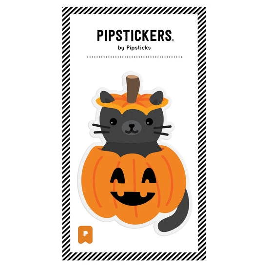 Puffy Cat-O-Lantern Pipsticker 3 Puffy Cat-O-Lantern Pipsticker