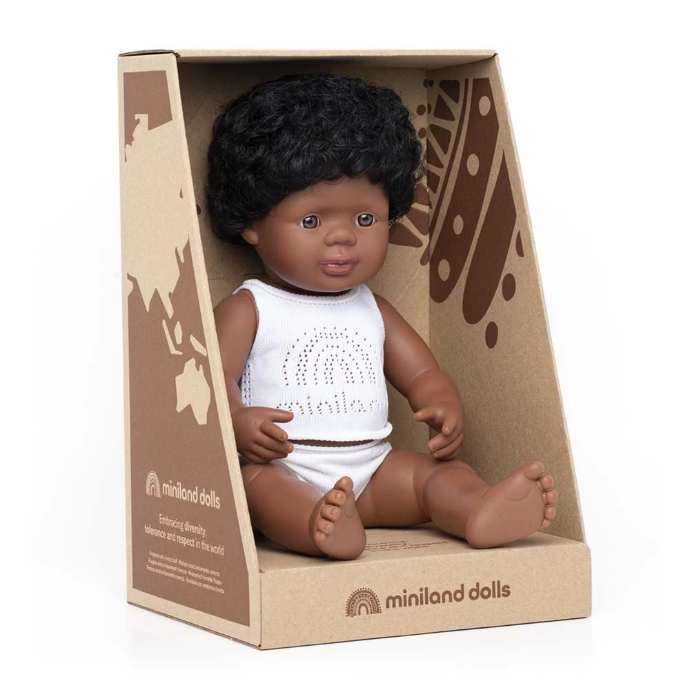 Miniland Baby Doll African American 5 Miniland Baby Doll African American - Image 3