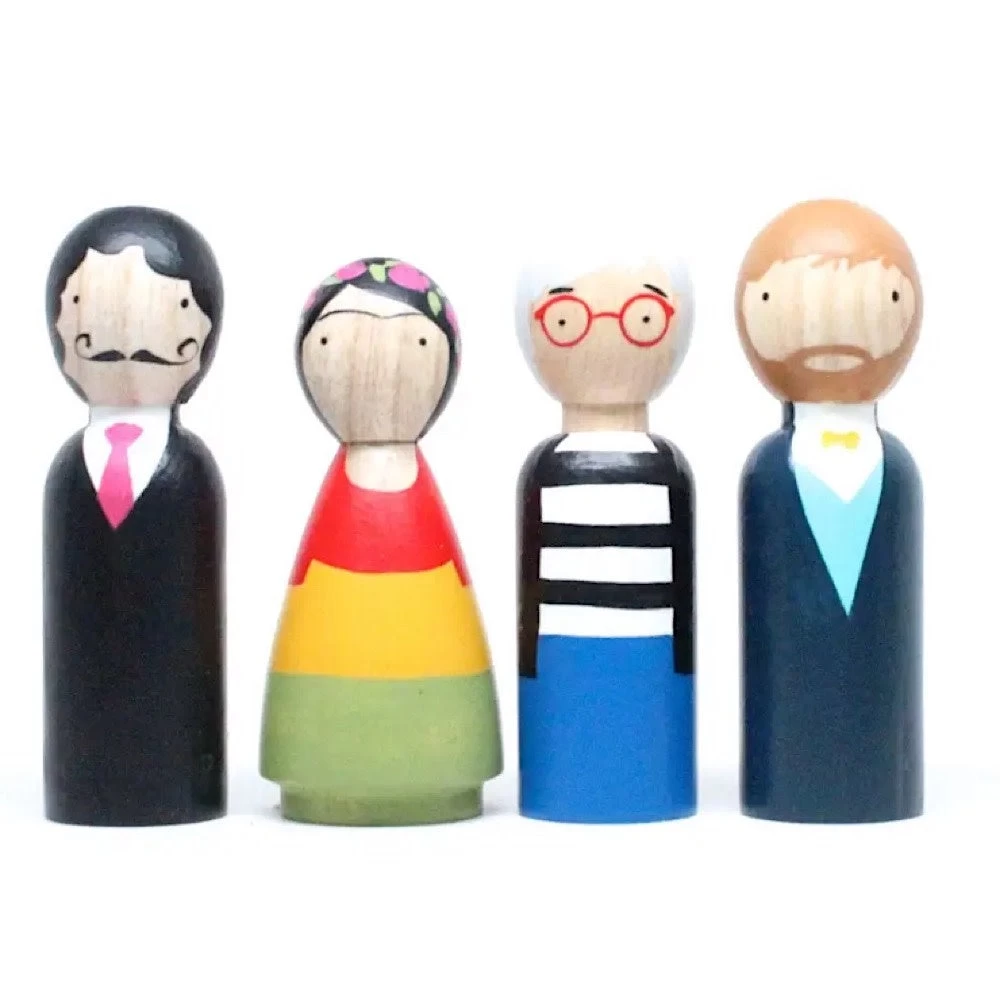 Modern Artist Wooden Dolls 3 Modern Artist Wooden Dolls