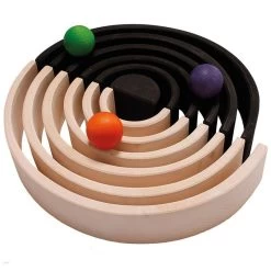 Large Monochrome Nesting Rainbow -Baby Related wooden rainbow large size black and white 1